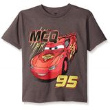 Disney Boys&#39; Little Boys&#39; Cars Lightning Mcqueen T-shirt, 95 Charcoal, Small-4