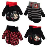 Disney Boys 4 Pack Mitten Ou Glove Mickey Mouse, Cars Lighting Mcqueen (toddler/little Boys), Size Age 2-4, Mickey Mitten