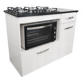 Kit Balcão Com Forno 48 Litros 110v e Fogão Cooktop 5 Bocas