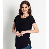 Blusa Feminina Básica Alongada  Rovitex Preto M