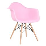 Conjunto 2 x cadeiras Eames DAW com braços + 8 cadeiras Eiffel DSW - Rosa