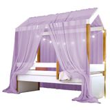 Cama Montessoriana Exclusiv Fio de Luz e Voal Lilás