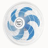 Ventilador Parede Lorena Branco Oscilante 127V Pás Azul