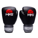 Luva De Boxe Muay Thai Mks Combat New Prospect Black Silver 16 Oz