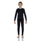 Rocky Thermal Underwear For Boys (thermal Long Johns Set) Shirt &amp; Pants, Base Layer W/leggings/bottoms Ski/extreme Cold (preto - Grande)