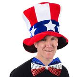 Tigerdoe Tio Sam Hat E Gravata Borboleta - Cartola -2 Peça Fantasia De Bandeira Americana - Acessórios Patrióticos - Forth Of July Suppli