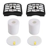 2 Filtro Hepa + 2 Kit De Filtro De Espuma Para Shark Rotator Pro Lift-away Nv500 Nv501 Nv505 Nv552 Hepa Filter &amp; Foam Filter Kit, Parte  Xf