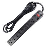 J.volt 8 Saída Surge Protector Power Strip, Cordão De Extensão, Cabo De 6 Pés, 750 Joules, Interruptor De Ativa/desliga Iluminado, Uso D