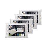 Kit 4 Travesseiros Nasa Up 3 para Fronhas 50x70cm Fibrasca Viscoelástico Branco