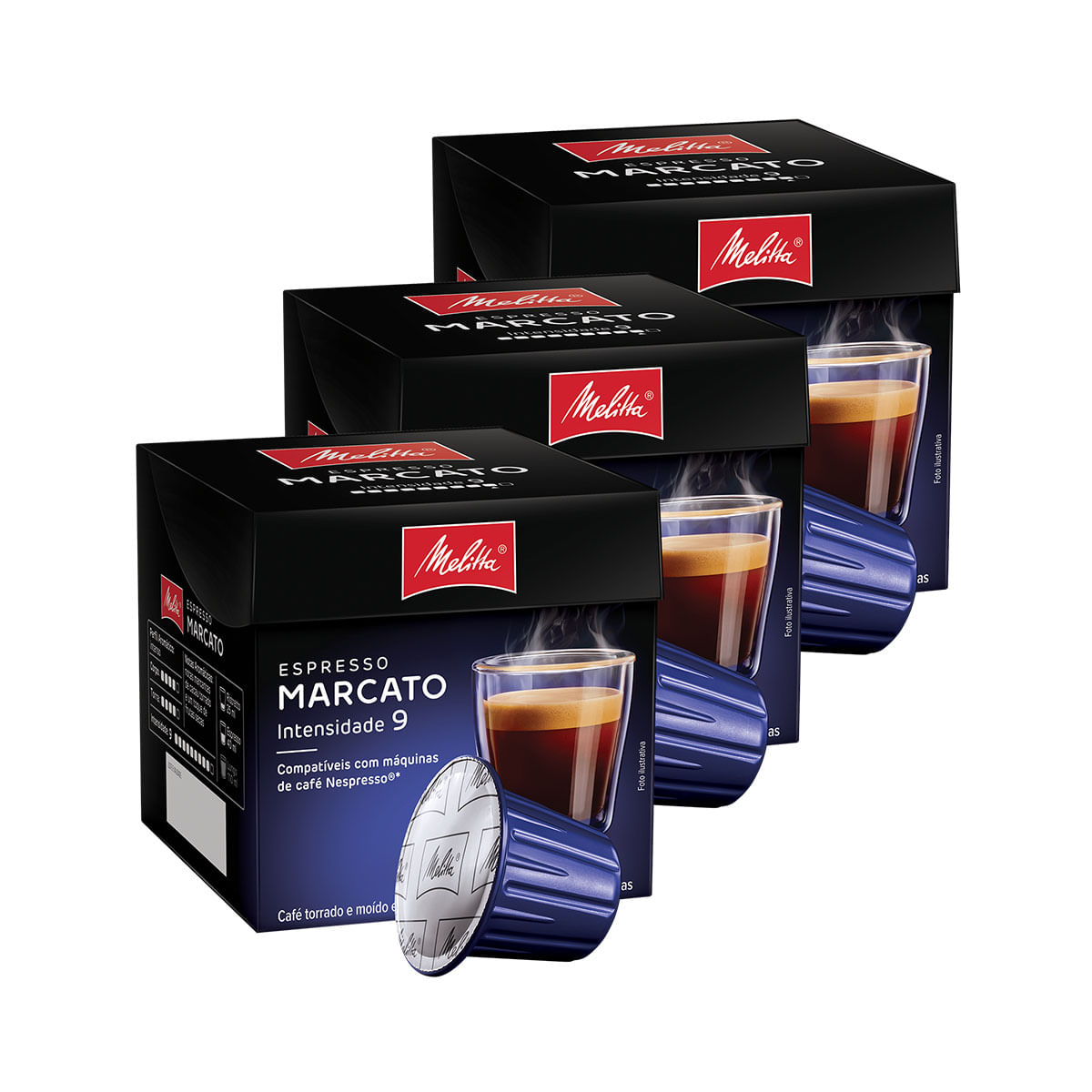 Kit com 30 Cápsulas de Café Expresso Melitta Marcato Carrefour