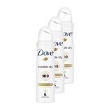 Kit 3 Desodorantes Dove Feminino Care Invisible Dry