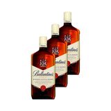 Whisky Ballantine's Finest Escocês 1 Litro - 3 Unidades
