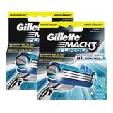 Kit de Cargas para Aparelho de Barbear Gillette Mach 3 Turbo - 8 Unidades