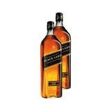 Whisky Johnnie Walker Black Label 12 Anos 1 Litro - 2 Unidades