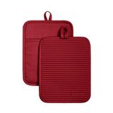 Kitchenaid Ribbed Soft Silicone Pot Holder Set, Páprica Defumada
