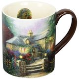 Lang Hollyhock House Mug Por Thomas Kinkade, 14 Oz, Multicolorido