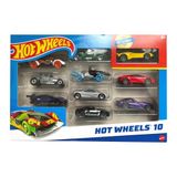 Hot Wheels Kit com 10 Carrinhos com Cores e Modelos Diferentes - Mattel