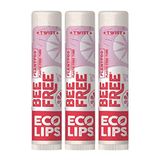 Eco Lips Vegan Superfruit Bee Free Lip Balm Inclui Cera De Candelilla, Manteiga De Cacau Orgânico E Óleo De Coco. Embalagem De Pod Vegetal