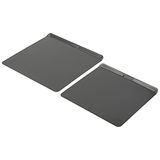 Folhas De Biscoito Antiaderente De Bom Cozinheiro 2 Pacotes, Aço Carbono Isolado, Médio 14 X 12 E Grande 16 X 14