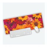 Mouse Pad Grande Gamer Flores Coloridas