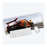 Mouse Pad Grande Gamer Carro Laranja