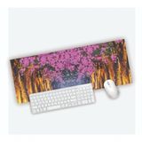 Mouse Pad Grande Gamer Jardim De Rosas