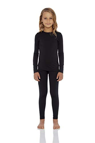 Rocky Thermal Underwear For Girls (thermal Long Johns Set) Shirt &amp; Pants, Base Layer C/leggings/bottoms Ski/extreme Cold (preto - Médio)