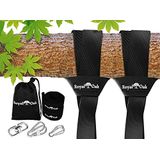 Easy Hang (4ft) Tree Swing Strap X2 - Contém 2200 Lbs- Heavy Duty Carabiner E Spinner - Perfeito Para Redes E Balanços -100% Impermeável-