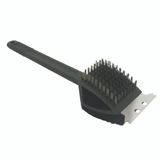 Escova Para Limpar Grelha De Churrasco Em Inox Preta 36.5 Cm - Mimo Style - Ac19200