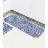 Tapete De Cozinha Estampado Tapetes Junior Azul Un