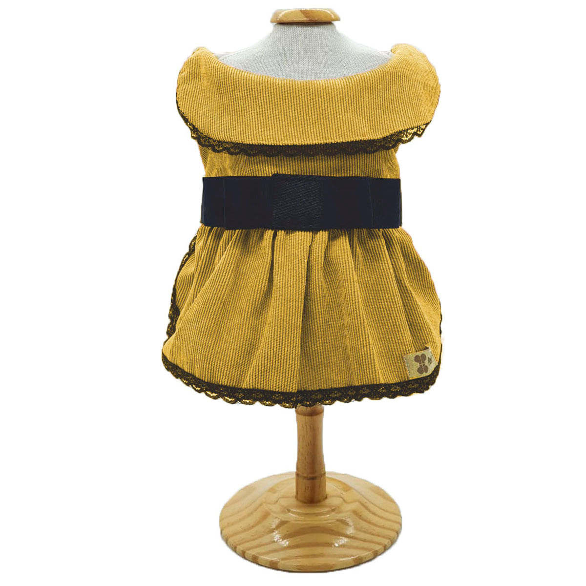 Roupa Pet Para Cães Vestido Pet Lux Laço Chanel Veludo Inverno Petisco