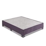 Box Casal Kappesberg 138x188x35 Cm Com Pés Cantoneira Suede - Berinjela