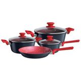 Jogo De Panelas Antiaderente Ceramico Colorstone 4pçs Titânio Premium