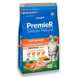 Ração Premier Seleção Natural Gatos Castrados Frango 7,5 Kg