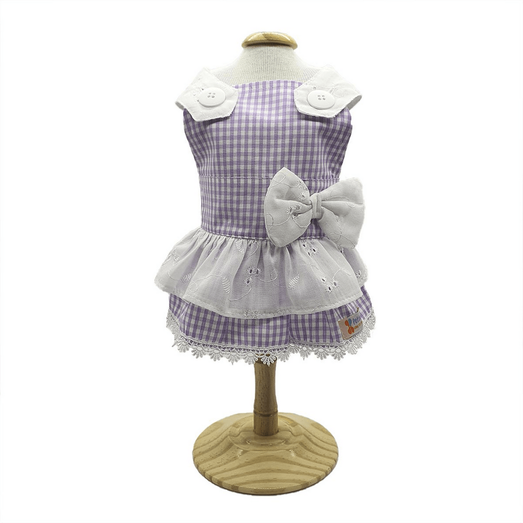 Vestido para Cachorro Jardineira Pet Laise com Lilás