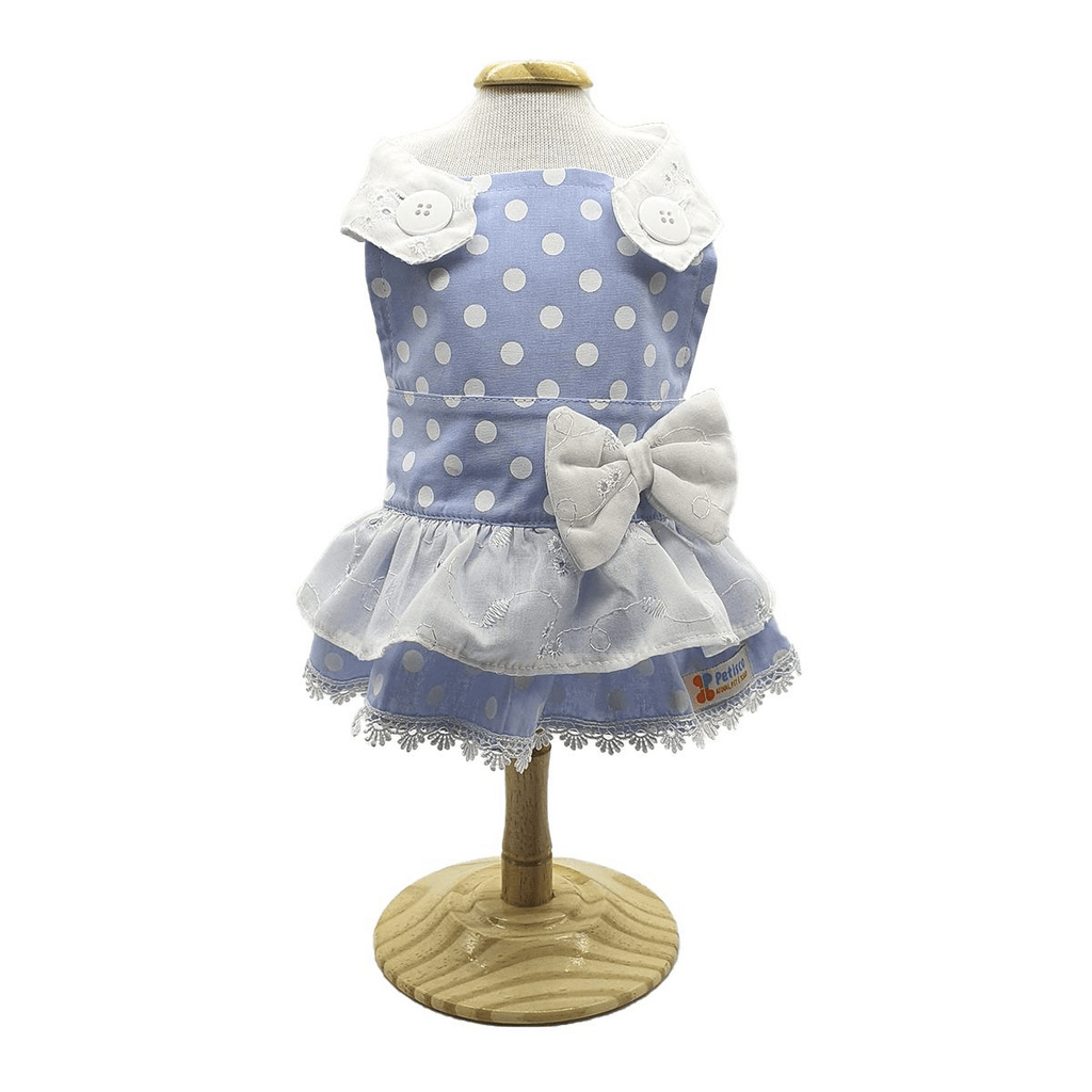 Vestido para Cachorro Jardineira Pet Laise com Azul