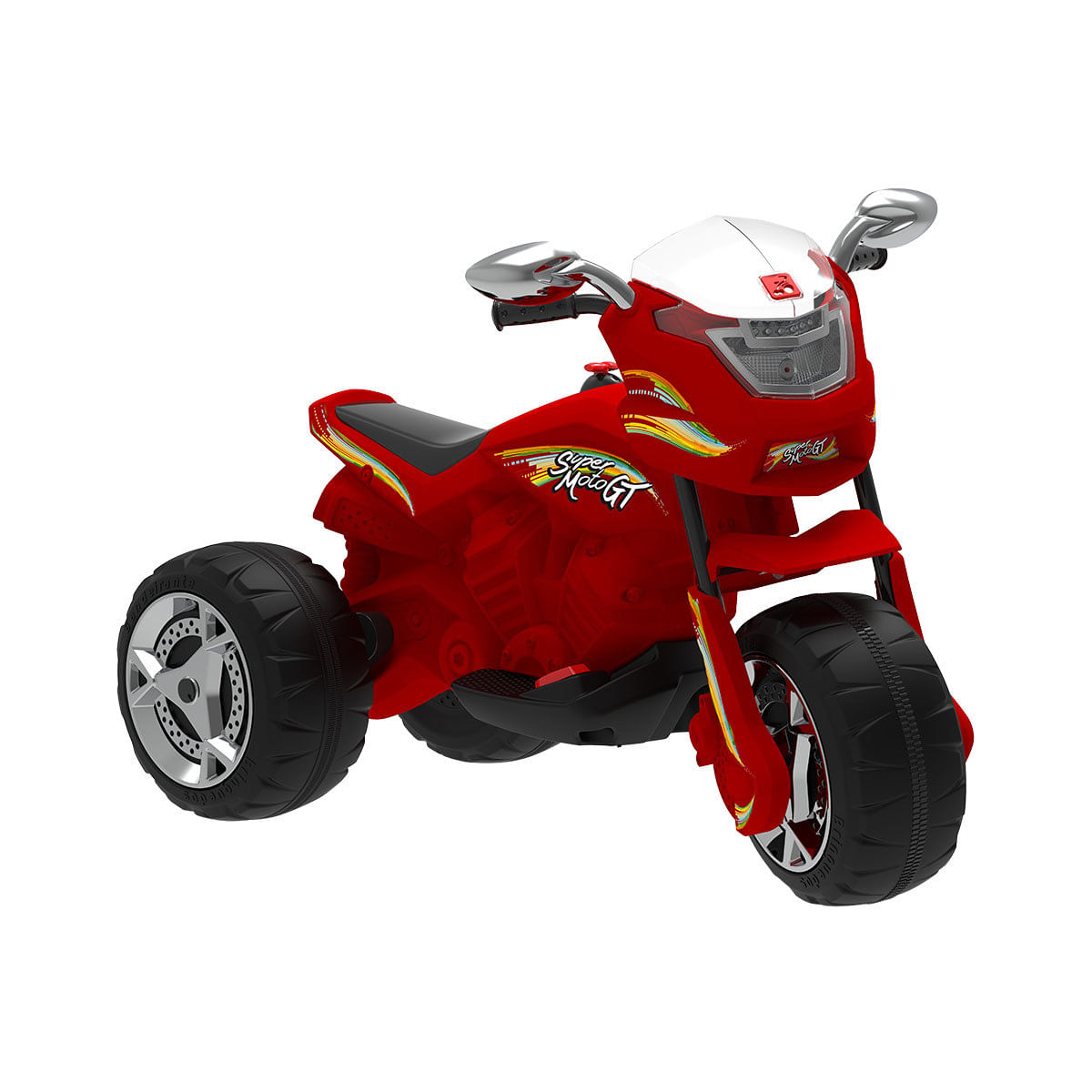 Moto Elétrica Infantil Bandeirante Super Moto GT Cinza e Vermelha 6V -  Carrefour - Carrefour