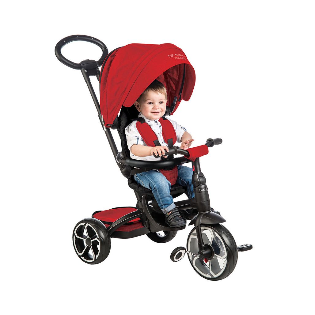 Triciclo Infantil com Empurrador Bandeirante Triciclo Smart Cinza