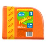 Conjunto de Flanelas 3 Peças em Algodão 764787 Laranja Alklin