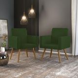 Kit 02 Poltronas Decorativa Oferta - Balaqui Decor Verde