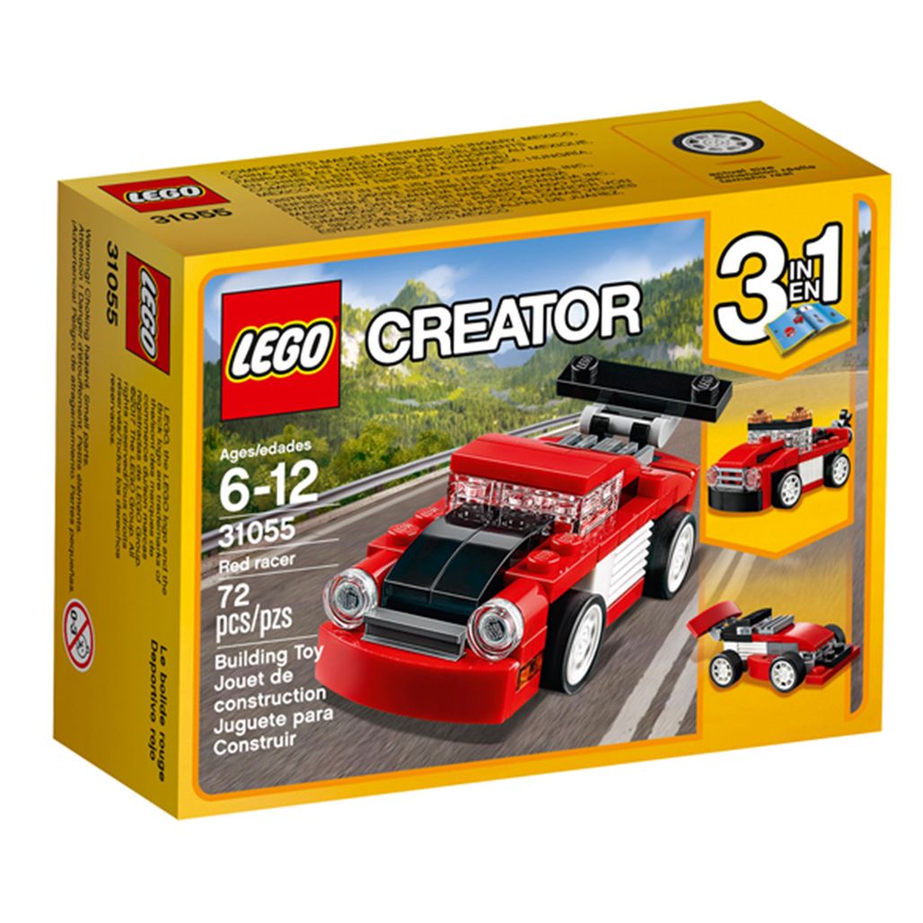 Blocos do Montar LEGO Creator Carro de Corrida Vermelho 72 Peças