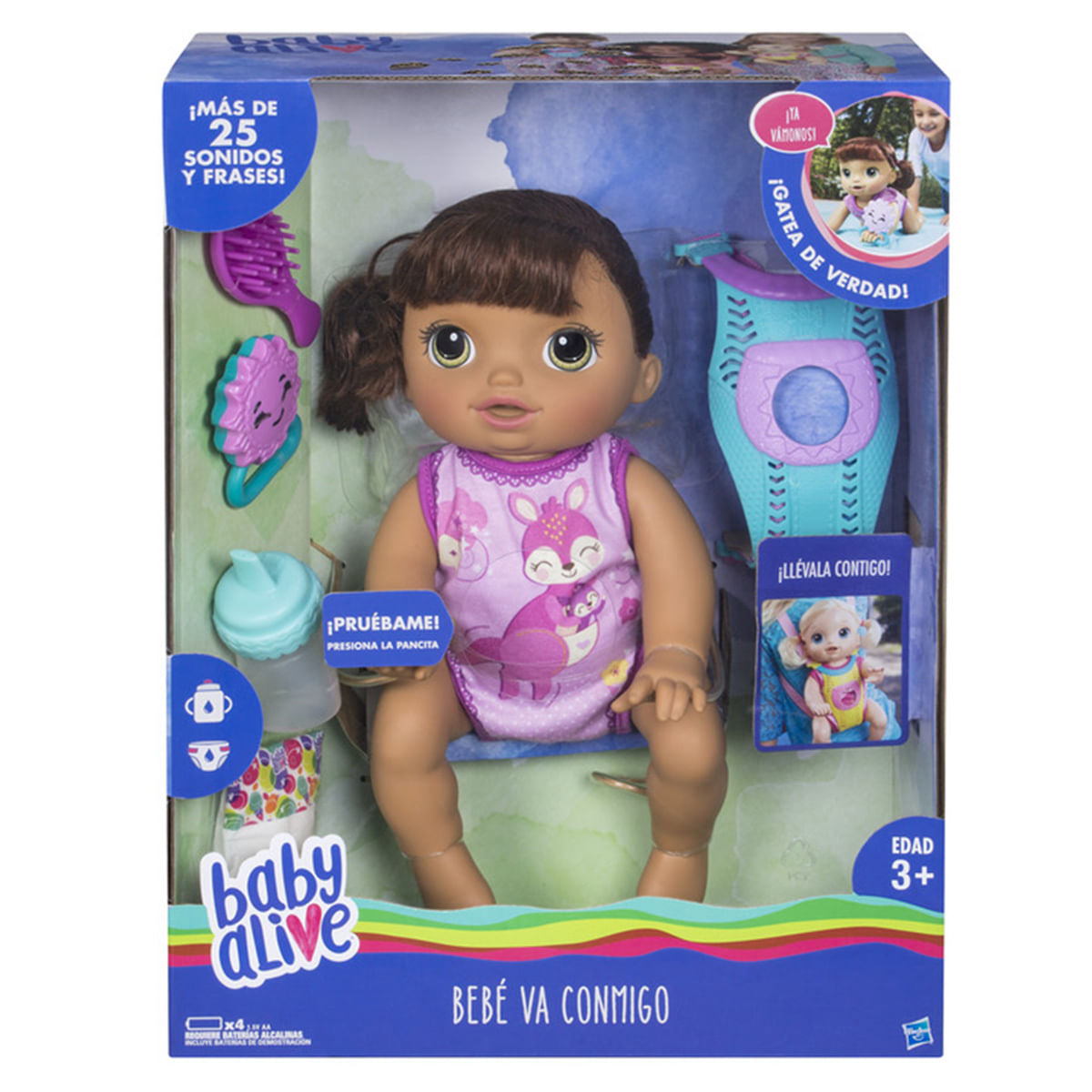 Boneca Hora Passeio 40 6cm Baby Alive Hasbro Morena Carrefour