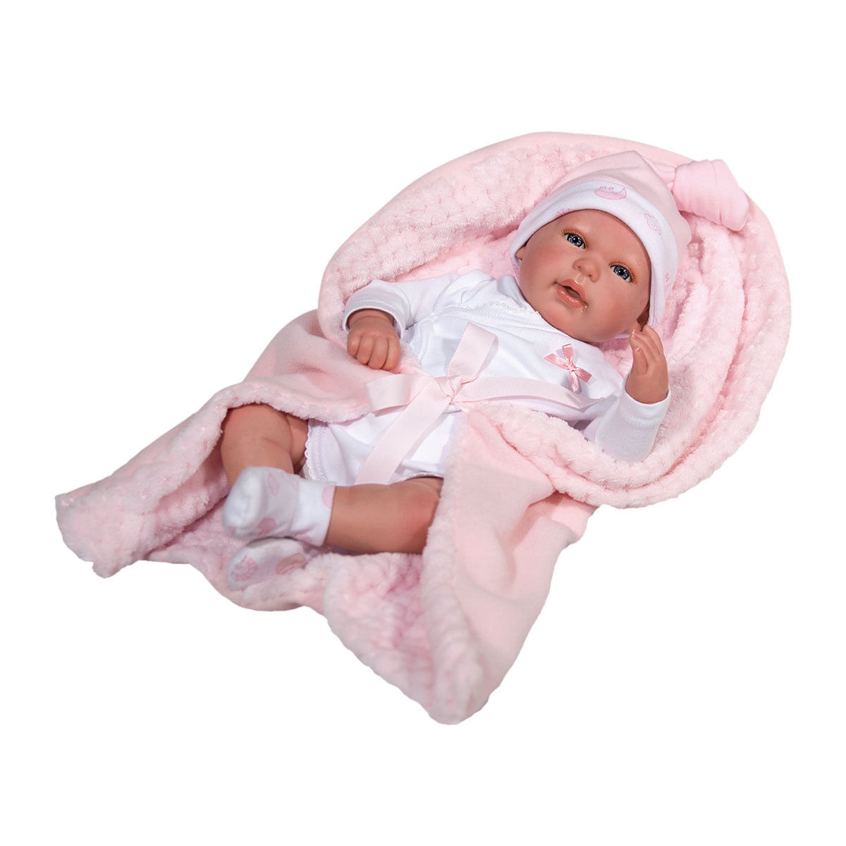 Boneca bebê reborn realista 42CM 1,8 kg rosa - baby brink no Shoptime