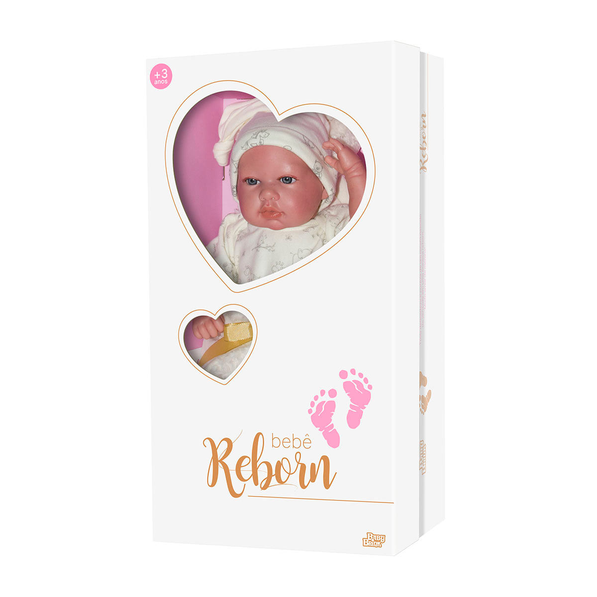 Boneca Bebê Reborn - Menina - Rosa - 39 cm - Brink Model -  superlegalbrinquedos