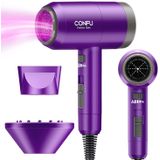 Secador De Cabelo Confu, Secador De Cabelo Leve Portátil De 1600w, Secador De Cabelo Iônico Com Difusor &amp, Concentrador &amp, Botão De Controle De