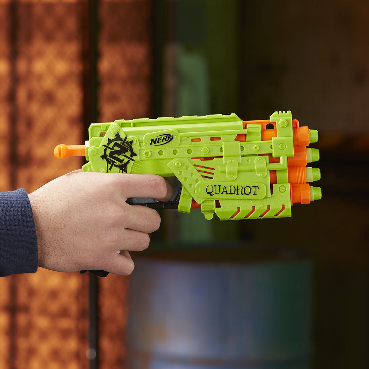 Lançador de Dardos Nerf Zombie Strike Nailbiter Quadrot 4 Lançador de Dardos Nerf Zombie Strike Nailbiter Quadrot 4