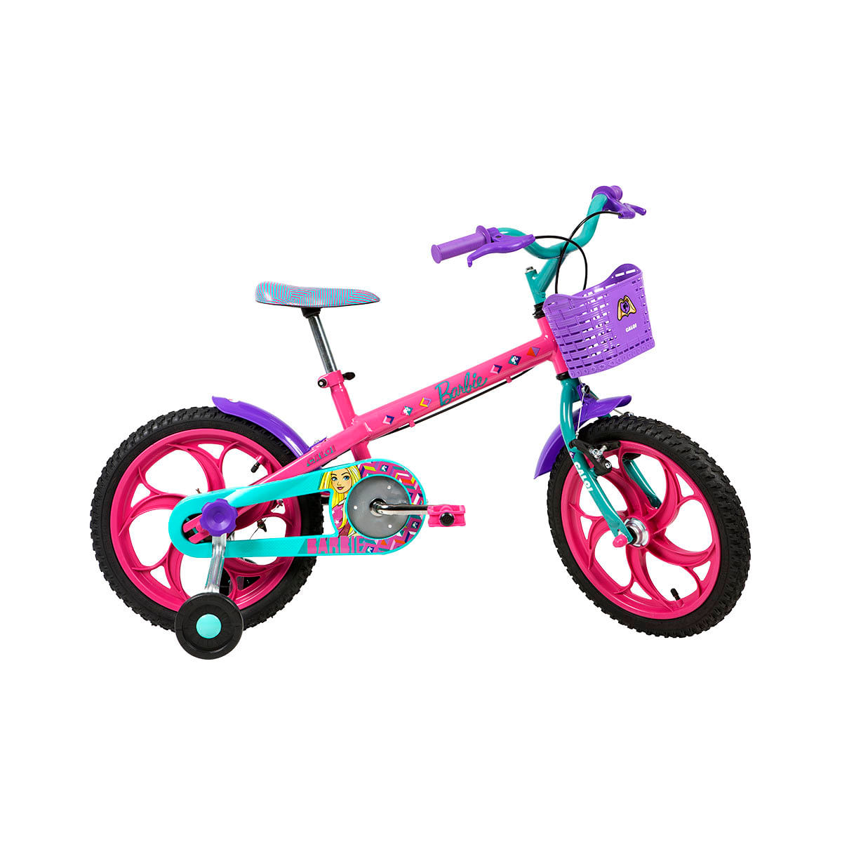 Bicicleta Infantil Aro 16 Caloi 1 Marcha Barbie Rosa - Carrefour - Carrefour