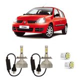 Kit Lâmpadas Super Led Farol Alto Baixo Clio 1994 À 2003