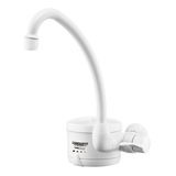 Torneira Elétrica de Parede para Cozinha Branca Easy 7550036 Lorenzetti 220V