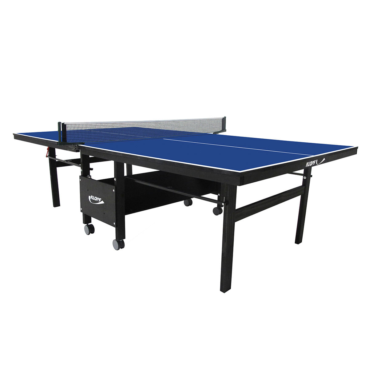 Mesa de Ping-Pong Dobrável Klopf, Com Rodas, MDF 18mm, Azul - 1084